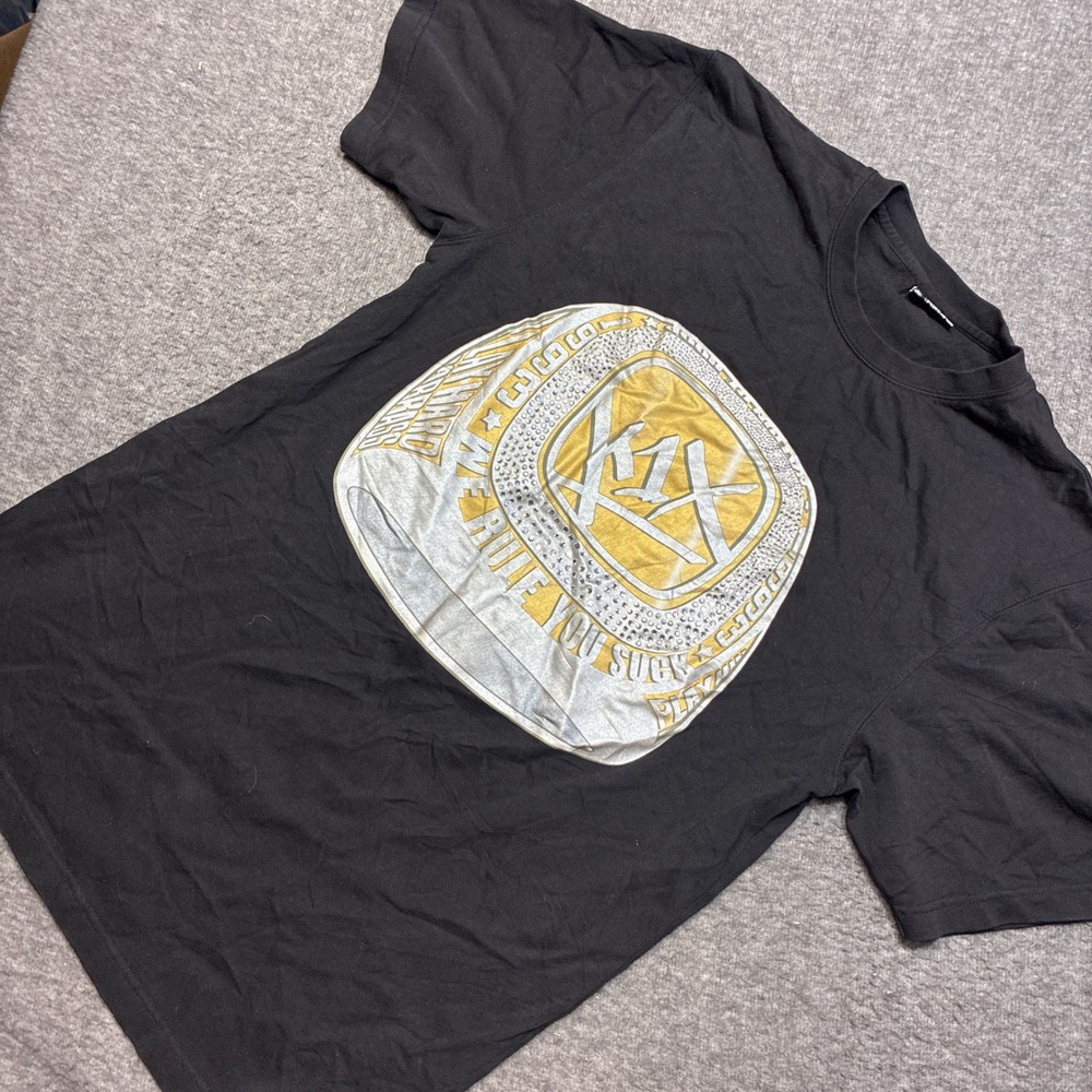 K1X Graphic T-Shirt Men M Black We Rule You Suck Championship Ring‎
